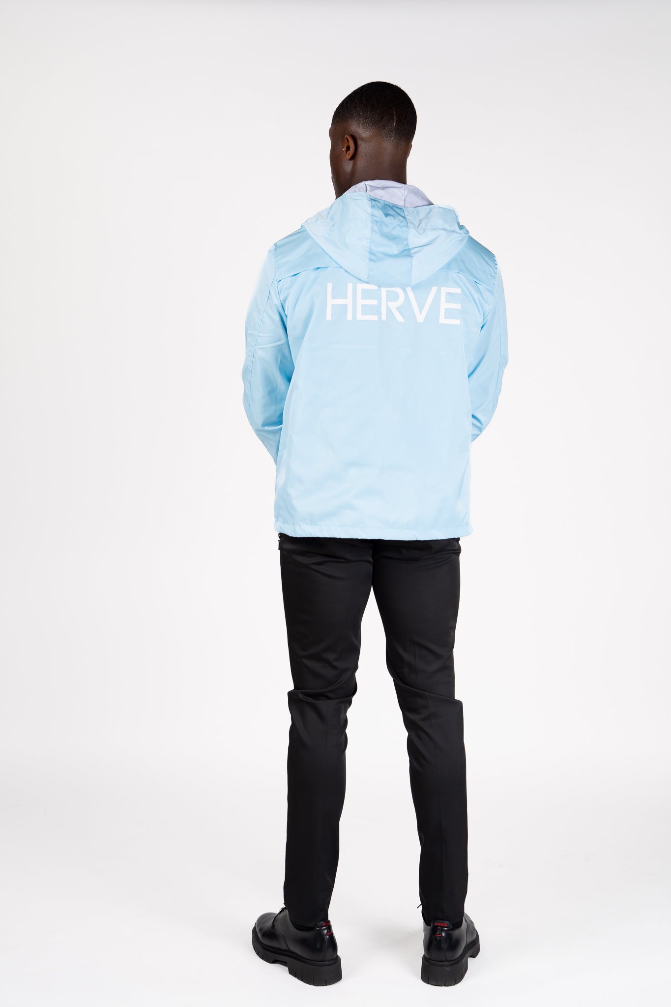 Herve Sky-blue Windbreaker Jacket