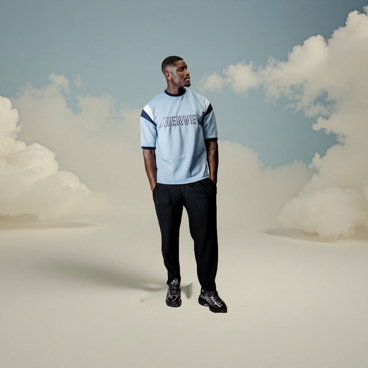 Blue Tricolore Tee