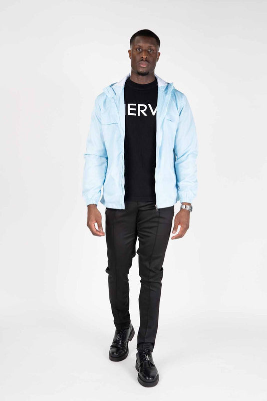 Herve Sky-blue Windbreaker Jacket